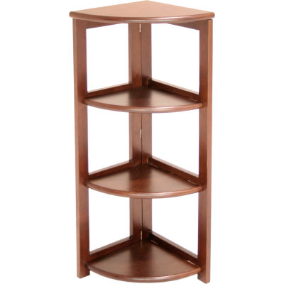 34x12 Corner Flip Flop Bookcase - Mocha Walnut