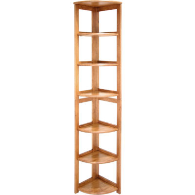 67x12 Corner Flip Flop Bookcase - Medium Oak