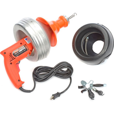 General Wire SV-B-WC Super-Vee Drain Cleaning Machine includes 2 Cables/Cutter Set & Case