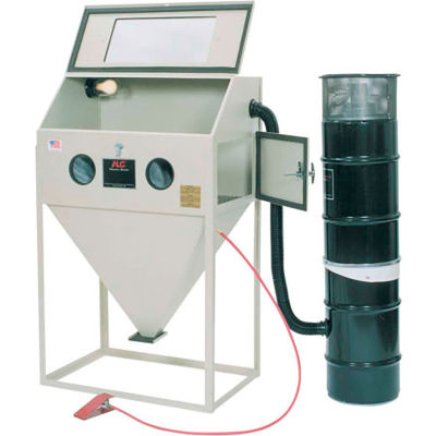 ALC 40403 Top & Side Open Blast Cabinet W/ Dust Collector, Steel, With Free Beads
