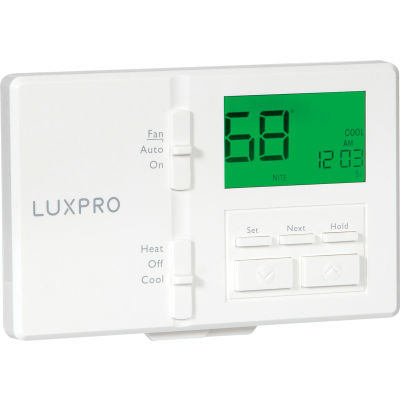 LUX Low Voltage Digital 7-Day Programmable Thermostat P711 - 1 Stage Heat 1 Cool 24 VAC