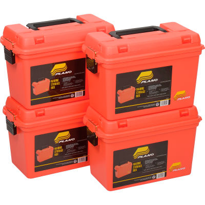 Plano Molding 161250 Emergency Supply Box 15"L x 8"W x 10"H, Orange - Pkg Qty 4