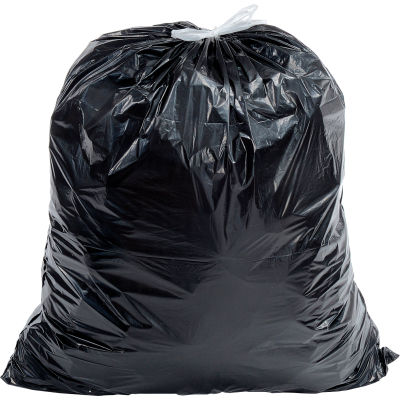 Draw-Tuff® Industrial Drawstring Trash Bags, 40-45 Gal, Black, 1.4 Mil, 150/Case