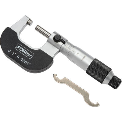 Fowler 52-229-201 0-1" Mechanical Outside Micrometer W/ Ratchet Friction Thimble