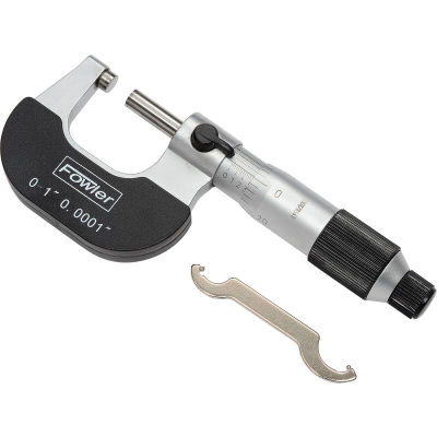 Fowler 52-229-201-0 0-1" Mechanical Outside Micrometer W/ Ratchet Friction Thimble