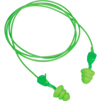 Moldex 6445 Glide® Trio Twist-In Earplugs, Reusable, Corded, NRR 27dB, 50/Pairs