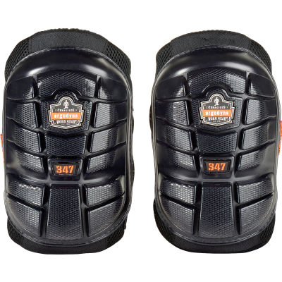Ergodyne® ProFlex® 347 Lightweight Gel Knee Pads, Long Cap, Black, 18447