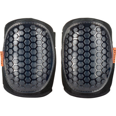 Ergodyne® ProFlex® 367 Lightweight Gel Knee Pads, Round Cap, Black, 18467