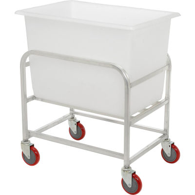 Winholt Aluminum Bulk Mover 6 Bushel 30-6-A/WH with White Tub, 33"L x 24"W x 36"H