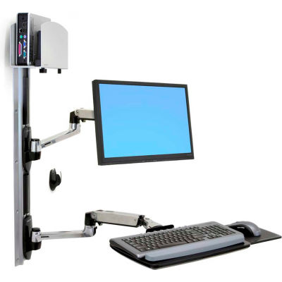 ergotron wandmontage wandhalterung aluminum kombisystem globalindustrial articulating workstations skroutz