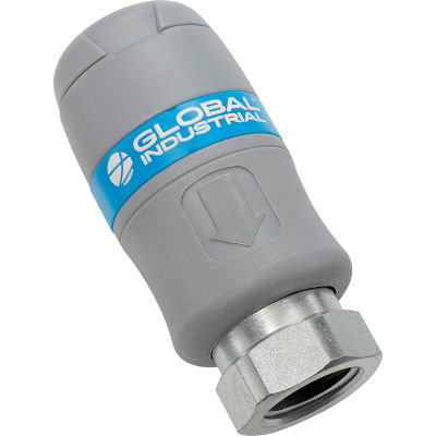 Global Industrial Standard Quick Coupling, Industrial Interchange, 1/4" FNPT - Pkg Qty 10