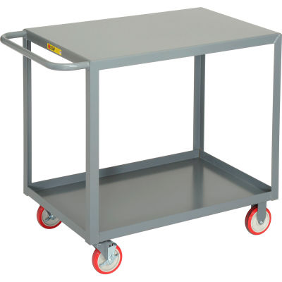 Little Giant® All Welded Service Cart LG-2436-BRK, 2 Shelves Flush Top, 24 x 36