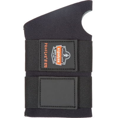 Ergodyne® ProFlex® 675 Ambidextrous Double Strap Wrist Support, Black, Medium