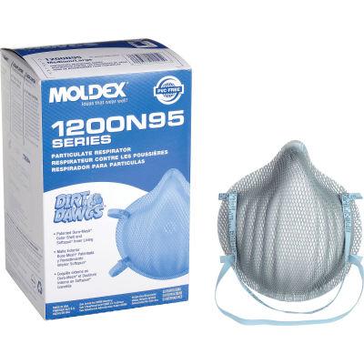 Moldex 1200N95 1200 Series N95 Dirt Dawgs® Particulate Respirators, M/L, 20/Box