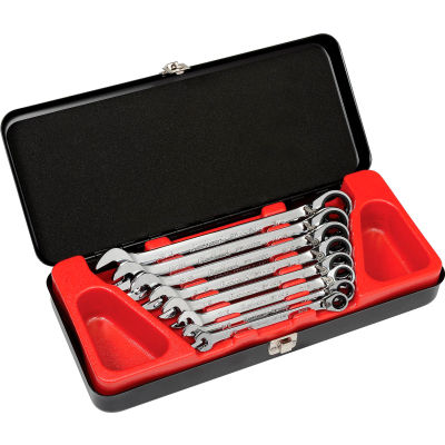 Blackhawk BW-1400 8 Piece Rev. Ratcheting Combo Wrench Set, 12 Point