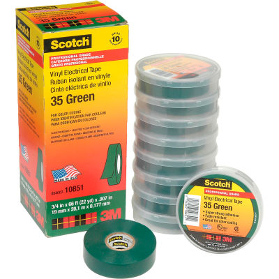 tape coding electrical scotch vinyl pkg 3m qty connectors wire globalindustrial