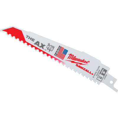 Milwaukee® 48-00-8021 6" 5 TPI The AX SAWZALL® Blade (25 Pack)