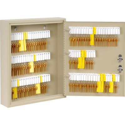 MMF STEELMASTER® Unitag™ 110 Key Cabinet 2019110D03 Dual Control Sand