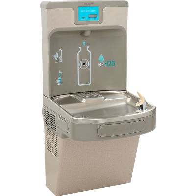 Elkay EZH2O Enhanced Wall Mounted Filtered Water Bottle Refilling Station, Light Gray