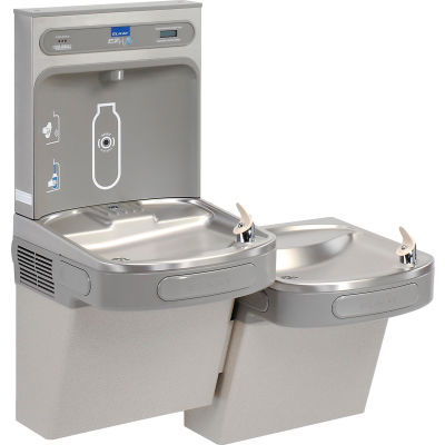 Elkay LZSTL8WSLK Water Refilling Station, Bi-Level Reversible, W/Filter, Light Gray