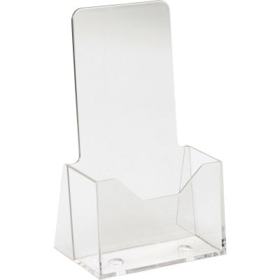 4"W X 9"H Acrylic Countertop Literature Holder - Clear - Pkg Qty 24