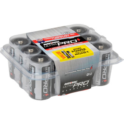 Rayovac® Alkaline Ultra Pro™ D 12 Battery Contractor Pack - Pkg Qty 12