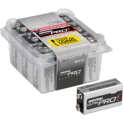 Rayovac® Alkaline Ultra Pro™ 9V 12 Battery Contractor Pack - Pkg Qty 12