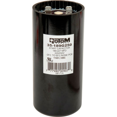 Rotom 189C, 189-227MFD, 220/250V, Start Capacitor, Round