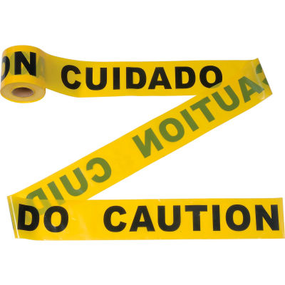 300' x 3" Yellow "CAUTION - CUIDADO" Tape, 1 Roll