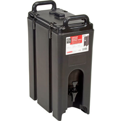 Cambro 500LCD110 - Camtainer Beverage Carrier, 4-3/4 Gallon, 16-1/2"D x 9"W x 24-1/4"H, Black