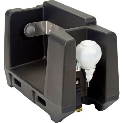 Handwash Station With Soap Dispenser & Paper Towel Roll Holder, Black