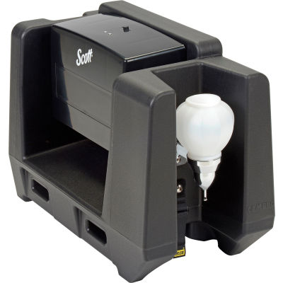 Handwash Station With Soap Dispenser & Multi-Fold Paper Towel Dispenser, Black