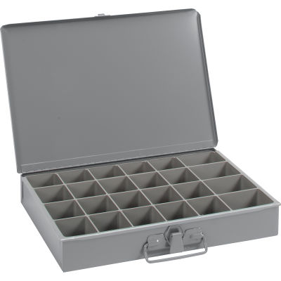 Durham Steel Scoop Compartment Box 202-95 - 24 Compartment, 13-3/8x9-1/4x2 - Pkg Qty 6