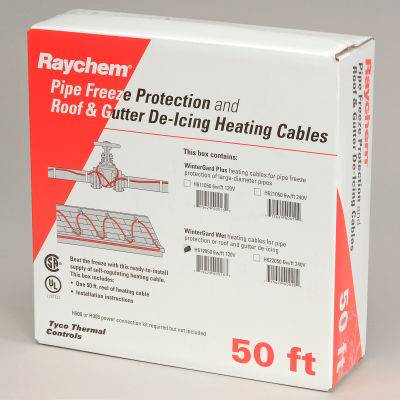 Raychem® WinterGard Wet® Heat Cable H612050, 50 Ft. box 6-Watt 120V