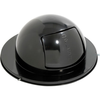 Rubbermaid® FG2030BK Steel 30 Gallon Self-Closing Dome Drum Top - Black