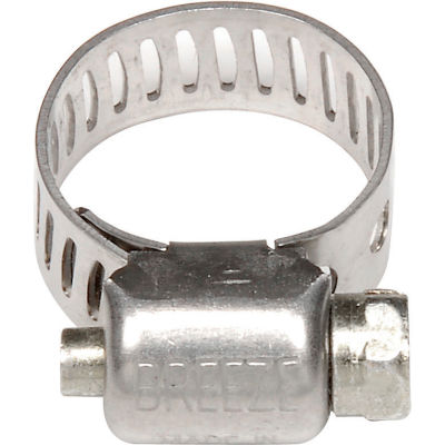 Breeze Mini Hose Clamp - 9/16" Min - 1-1/16" Max - Pkg of 200