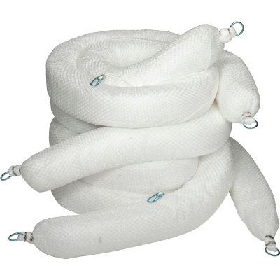 Chemtex BW5104 Absorbent Booms, Oil Only, 5" x 10', 4/Pack