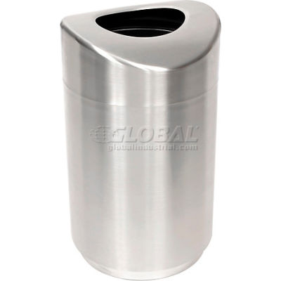 Open Top Receptacle, Stainless Steel, 30 gal., 20"Dia x 35.5"H