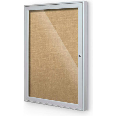 Balt® Outdoor Enclosed Bulletin Board Cabinet,1-Door 30