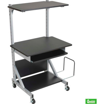 Balt® 42551 Alekto Compact Sit & Stand Workstation, 27-1/2"- 52-1/2"H x 30"W x 24"D