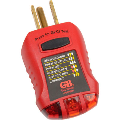 Gardner Bender GFI-3501 GFCI Outlet Tester, 120 Vac