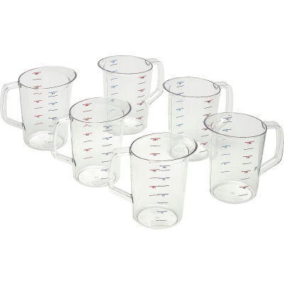 Rubbermaid Commercial FG321800 - Measuring Cup, Bouncer®, 4 Quart, Clear Polycarbonate