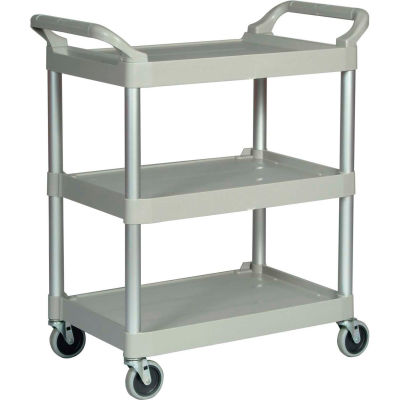 Rubbermaid® 3424-88 Three-Shelf Platinum Utility Cart