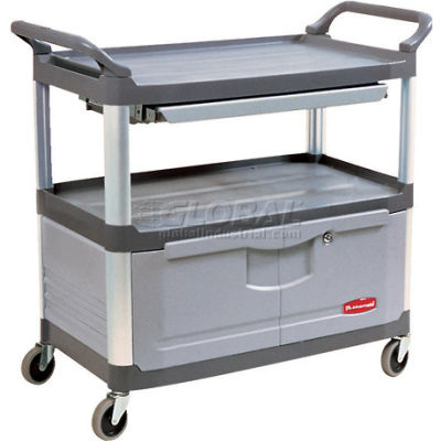 Rubbermaid Commercial Xtra Instrument and Utility Cart Gray Fg409400gray for sale online 