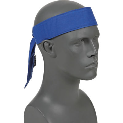 Ergodyne® Chill-Its® 6700CT Evap. Cooling Bandana w/ Built-In Cooling Towel - Tie, Blue