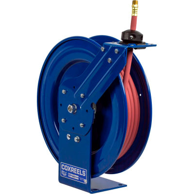 Coxreels P-LP-350 3/8"x50' 300 PSI Spring Retractable Low Pressure Steel Hose Reel
