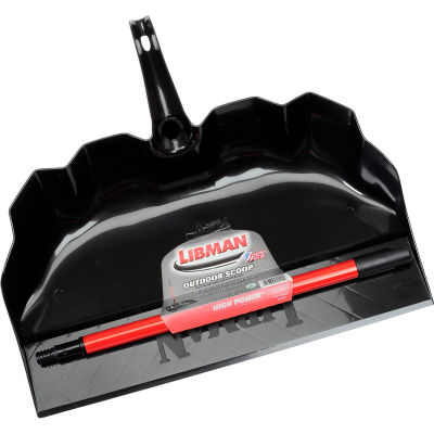 Libman Commercial 929 Shop & Outdoor Scoop - 21-3/4"W - Pkg Qty 3
