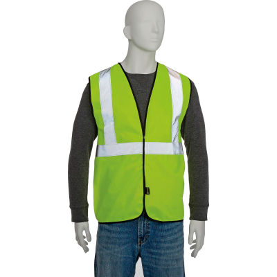OccuNomix Class 2 Solid Vest Hi-Vis Yellow S/M, ECO-G-YS/M