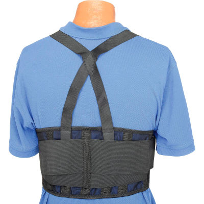 Standard Back Support Belt, Adjustable Suspenders, Large, 38-47" Waist Size