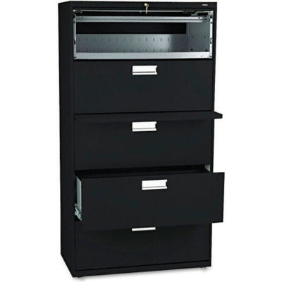 hon brigade 600 series 5 drawer lateral file cabinet